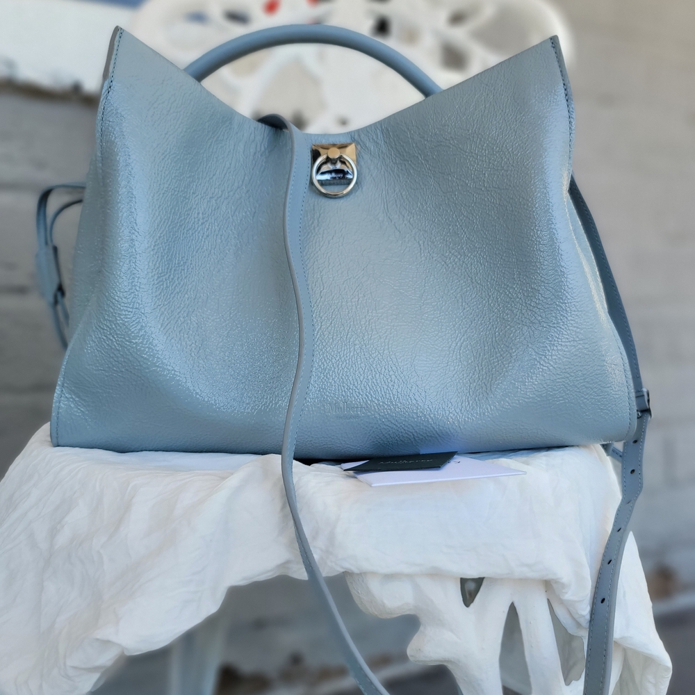 Mulberry Light Blue Leather Shoulder Bag - Picture 3 of 4